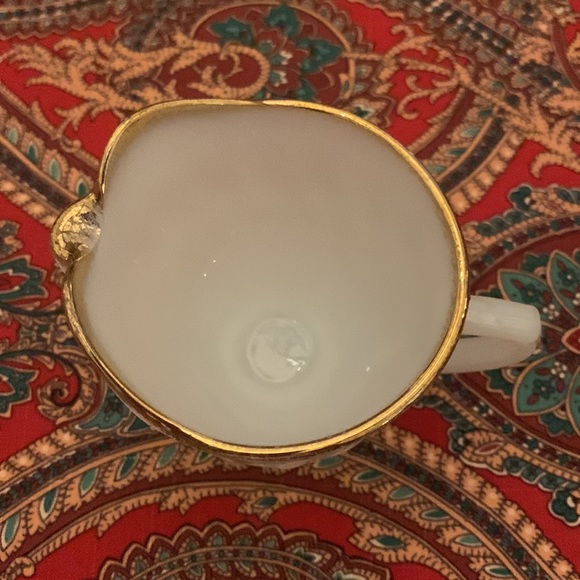 Vintage Fire King milk glass with gold trim creamer. See photos for details. - Picture 4 of 8